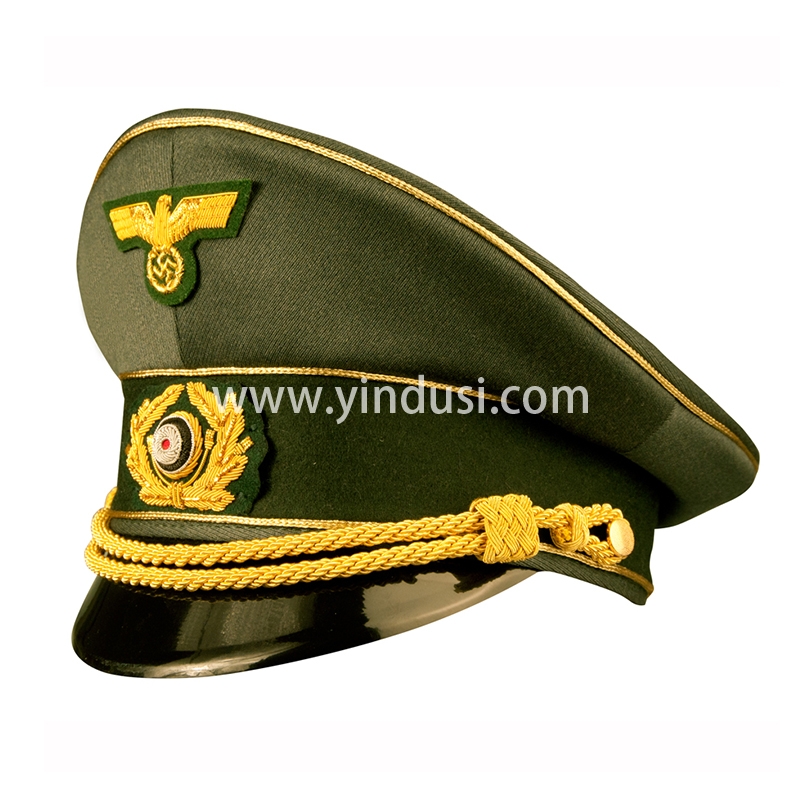 印度丝帽檐定制沙特大盖帽大檐帽子保安职业工作帽高档大盖帽