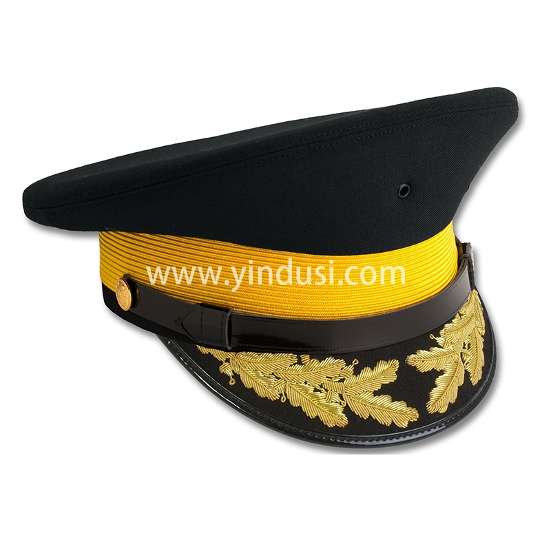 印度丝帽檐定制沙特大盖帽大檐帽子保安职业工作帽高档大盖帽