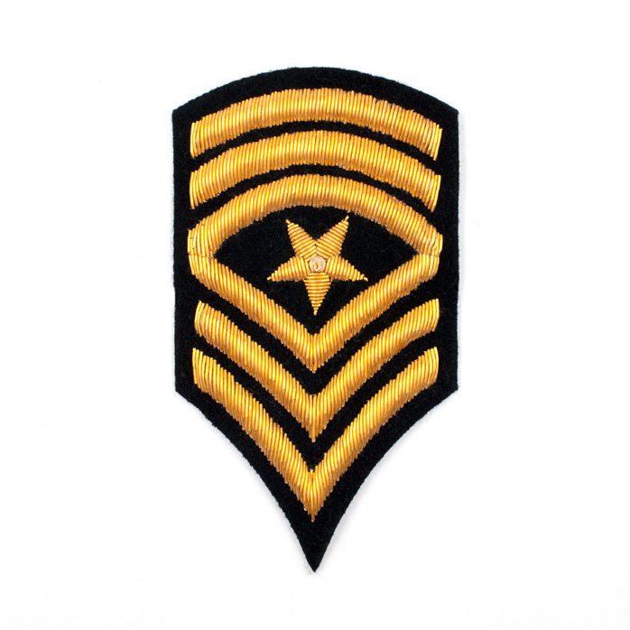 美国陆军空军高档印度丝徽章纯手工刺绣制服盾形臂章订制现货