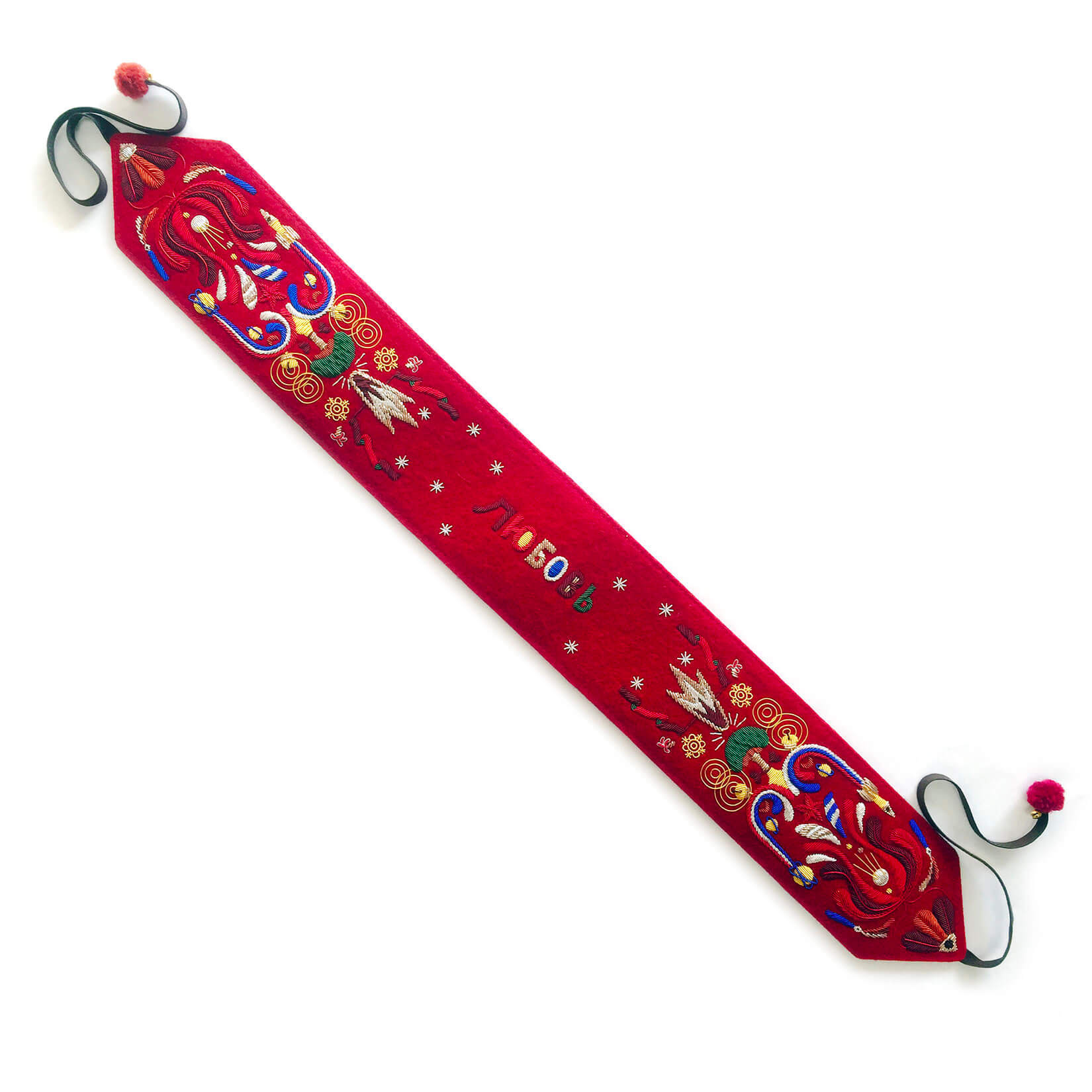 印度丝徽章手工刺绣红色空间腰带，绣花的红色皮带空间绣花彰显您的身材。