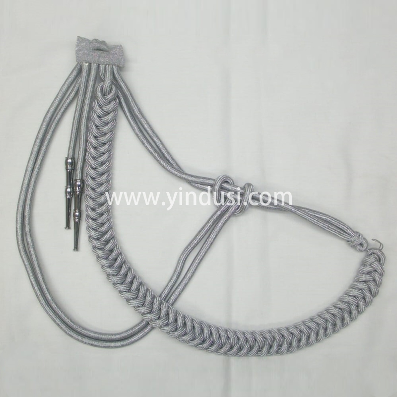 印度丝军品工厂手工编织金属丝精神带定制二战德国礼服精神带定做