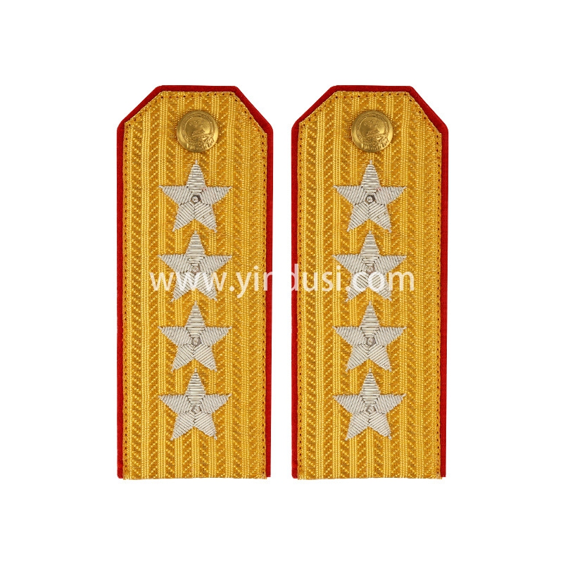 苏联元帅大将套装肩章领章印度丝金销绣红边55式常服五星徽章松枝纪念章